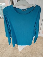 Ladies Tu By Sainsbury's Teal Top With Long Sleeves Size 16