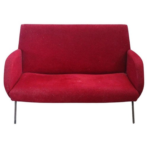 Vintage italian red sofa - italian,