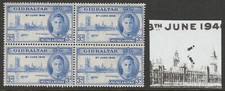 Gibraltar 1946 Victory 3d with 'Kite and mark' R 7/3 SG 133 Mnh.