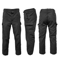 Original German Moleskin Trouser Army Combat Cotton Work Cargo Pants Dyed Black