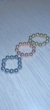 Stretch Bead Ring Silver, Gold Or Rose Gold