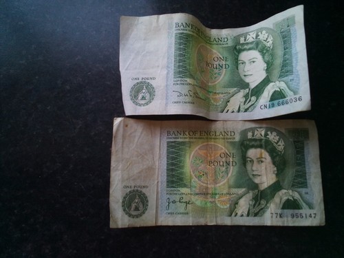 Old one pound - old, notes