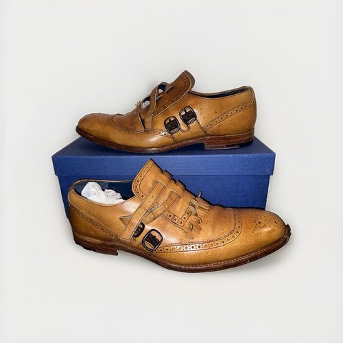 Barker tan derby brogue - barker,