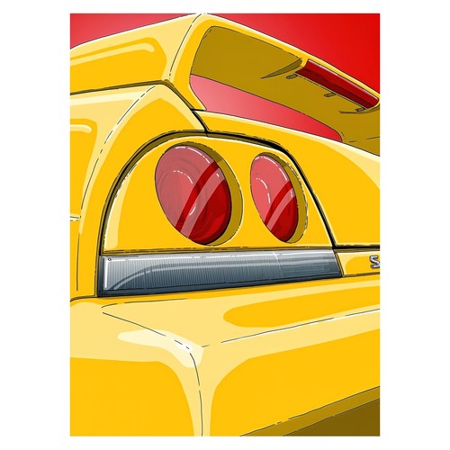 Yellow sports car - sports, art