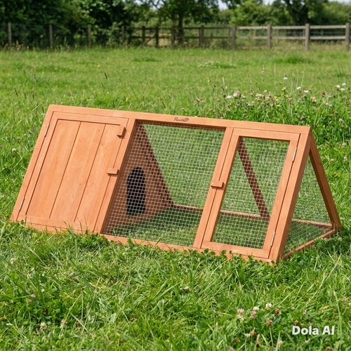 Triangular rabbit hutch - rabbit,