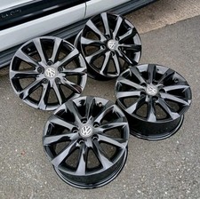 4x Genuine VW Touran Golf Caddy 6.5x15 Inch 5x112 Alloy Wheels (GLOSS BLACK)