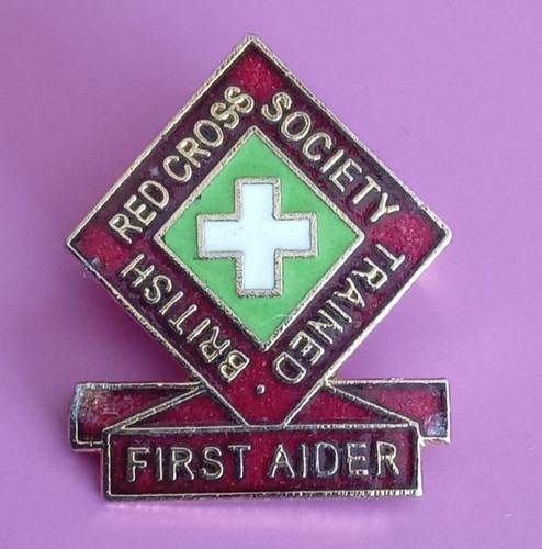 British red cross first aider - red,