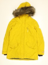 Didriksons1913 Women's Yellow Waterproof Fur Trim Parka Coat Size 12