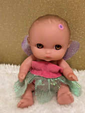 5" Berenguer Doll (preloved) Brown Eyes with Adorable Pout and Fairy Outfit