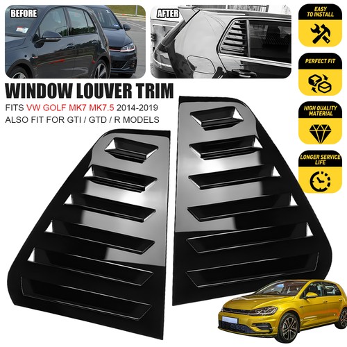 Gloss black rear window - rear, louver