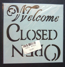 Mixed Media Stencil WELCOME