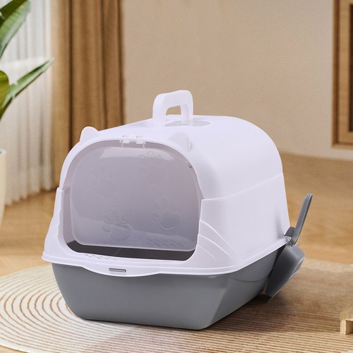 Hooded cat litter tray - cat, box
