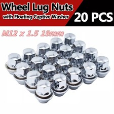20x M12x1.5 Wheel Nuts | 19mm Solid Alloy Bolt For Ford Kuga Mondeo C-Max