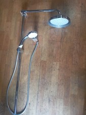 Chrome Fixed  Adjustable Angle Shower Head And Riser Rail,with Shower Hand Set.