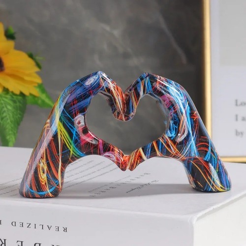 Abstract heart hands sculpture - abstract,