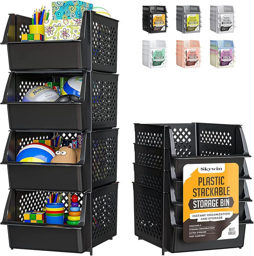 Stackable storage baskets pack - stackable,