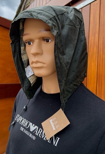 Barbour wax jacket hood sage - wax,