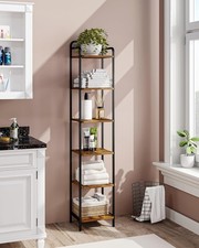 6-Tier Bookcase Bookshelf, Narrow Tall Bookcase, Slim Wooden Shelving Unit Cheap