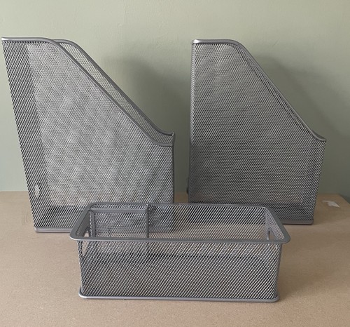 Silver metal mesh magazine - 3, x