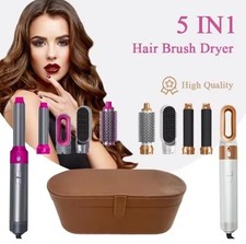 5 in 1 Hair Dryer Hot Comb Set Curling Iron Hair Straightener Styling Tool
