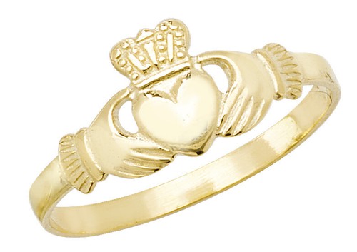 9ct carat yellow gold claddagh - 9ct,