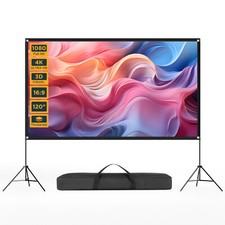 120" Projector Screen w/Stand