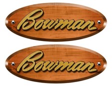 Bowman Wood Grain Boat Restoration Sticker set