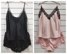 (01) LADIES PINK BLACK SATIN