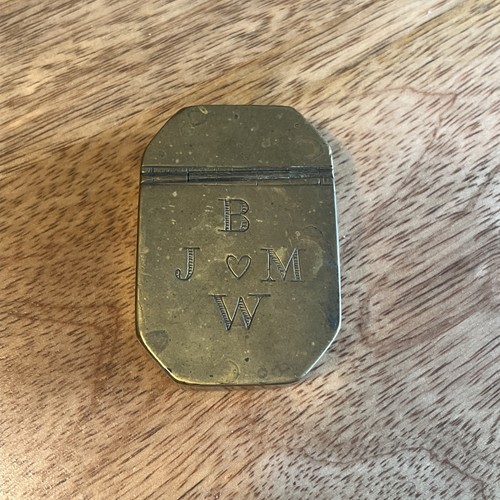 Antique monogrammed brass - antique,
