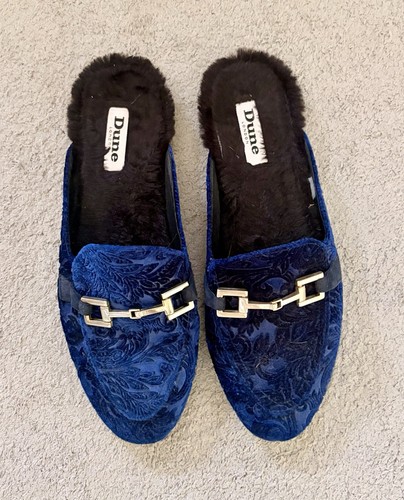 Dune velvet mules - dune,
