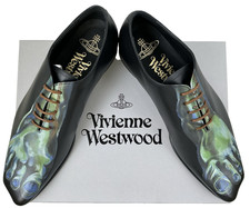RARE NEW VIVIENNE WESTWOOD LEATHER TUESDAY SHOE IN BLACK-FOOT MENS 45EU ~ $1,045