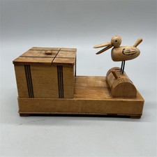 Vintage Wooden Novelty Pecking Bird Cigarette Dispenser