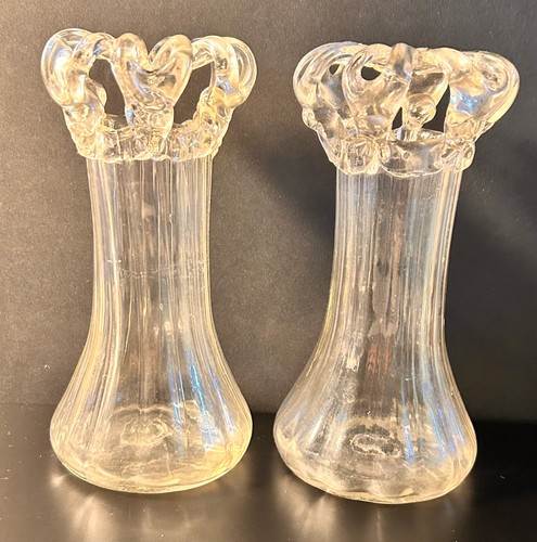 Pair antique glass brides - pair,