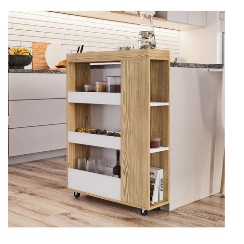 Tier wooden rolling kitchen - 4-tier,