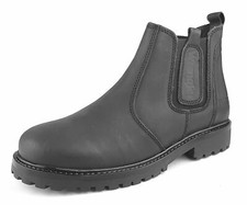 Wrangler Yuma Chelsea Pull On Leather Mens Boots Black