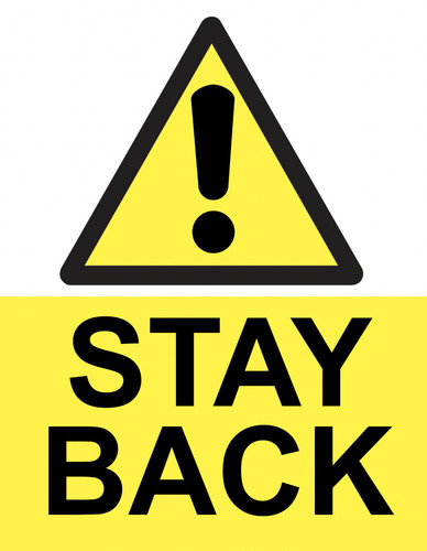 Large small caution - caution, warning