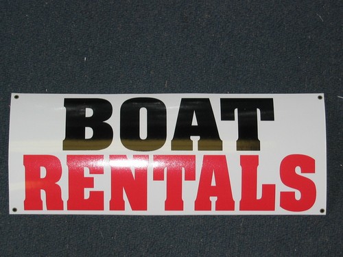 Boat rentals banner sign - boat,