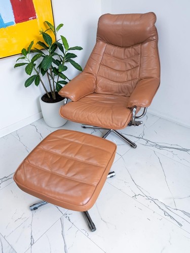 Mid century leather lounge - century,