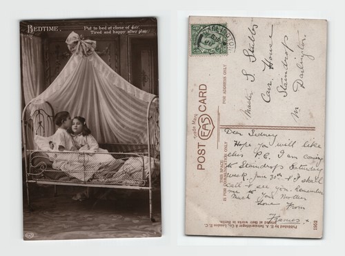 Vintage postcard bedtime - -,