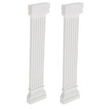  2 Pcs European Style Roman Column Decoration Dollhouse Furniture Desk