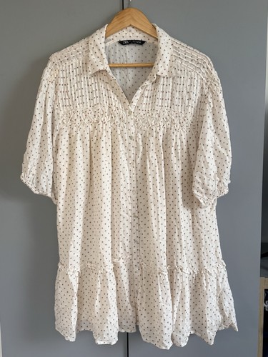 Zara white ditsy print smock - ditsy,
