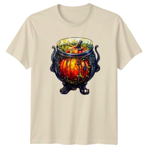Stained glass pumpkin - stained, cauldron