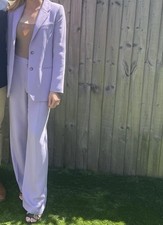 Medium Lilac Zara Suit Blazer Jacket And Trousers