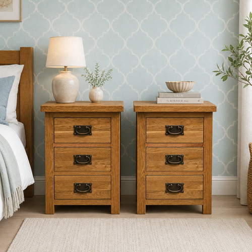Bedside tables pair oakcroft - bedside,