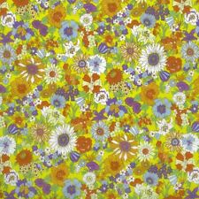 Kokka Cotton Lawn Fabric Yellow - per metre