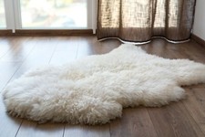 Sheepskin rug genuine ivory - rug,