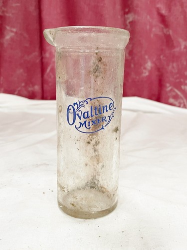 Vintage ovaltine glass mixer - ovaltine,