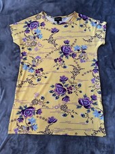 Ladies yellow floral top, Antthony Studio, size small, Worn Once