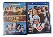 Will Ferrell DVD Bundle, Anchorman 1&2 Boxset (New & Sealed), Old School