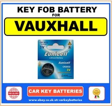 Key Fob Battery Vauxhall Astra 1998-2025 All Models Eunicell CR2032